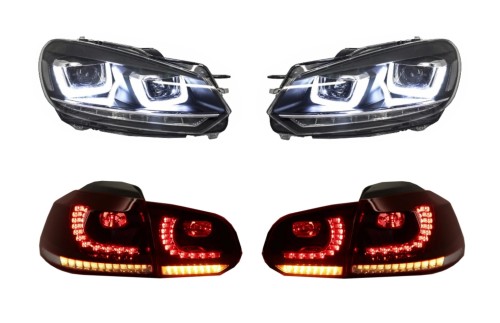 REFLEKTORY LAMPY PRZEDNIE LAMPY TYLNE LED VW GOLF 6 VI 08-13 R20 U DESIGN