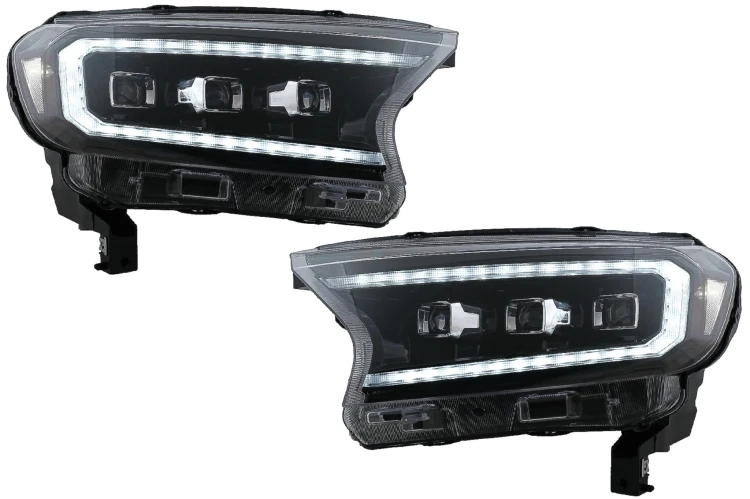 REFLEKTORY LAMPY PRZEDNIE FORD RANGER RAPTOR 15-20 CZARNA OBUDOWA