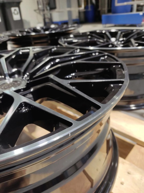 SET OF CVR1 19X8 ET25 + 19X9 ET40 5X112 DOUBLE TINTED BLACK