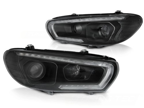 LAMPY PRZEDNIE REFLEKTORY SEQ LED BLACK VW SCIROCCO 08-04.14
