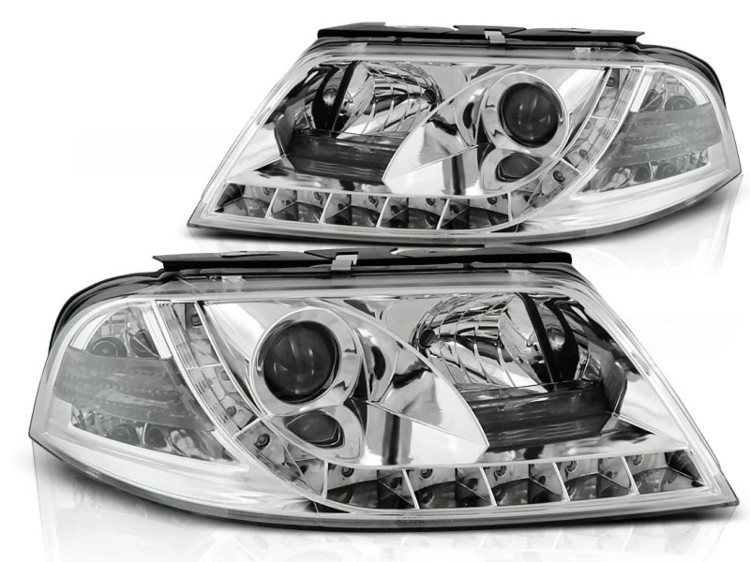 LAMPY PRZEDNIE REFLEKTORY CHROME VW PASSAT B5 3BG 09.00-03.05