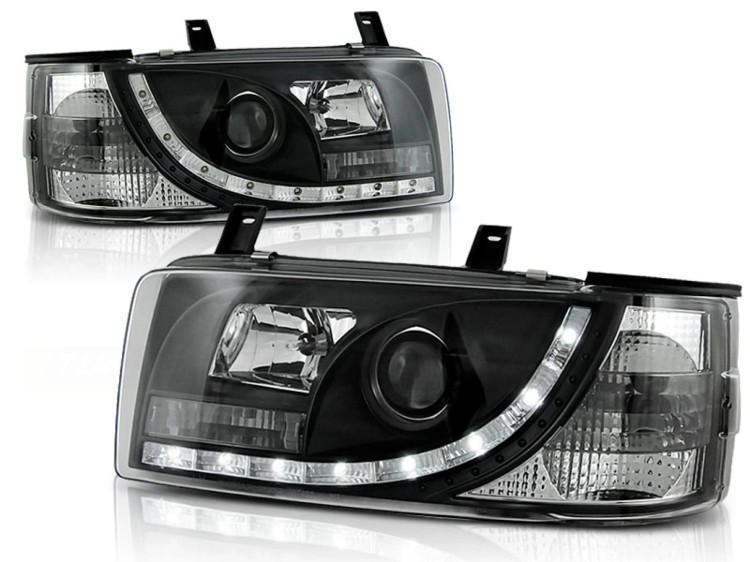 LAMPY PRZEDNIE REFLEKTORY DAYLIGHT BLACK VW T4 90-03.03 TRANSPORTER