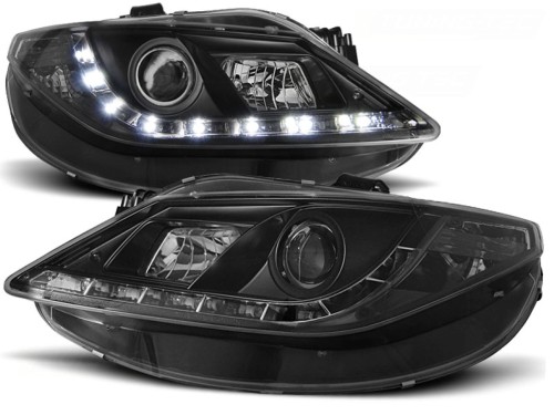LAMPY PRZEDNIE REFLEKTORY DAYLIGHT BLACK SEAT IBIZA 6J 06.08-12