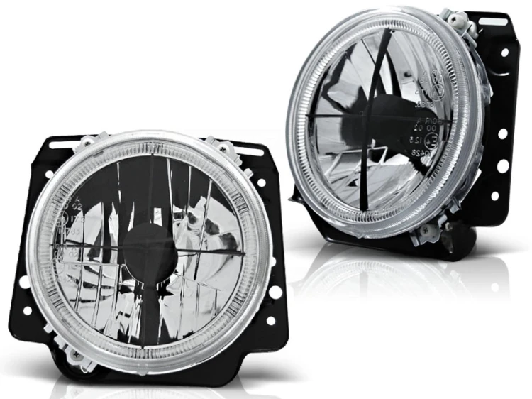 LAMPY PRZEDNIE REFLEKTOR ANGEL EYES CHROME VW GOLF II 2 08.83-08.91