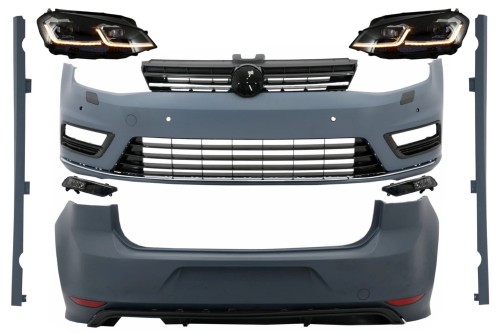 BODY KIT ZDERZAK PRZEDNI TYLNY REFLEKTORY VW GOLF 7 VII 12-17 R-LINE DESIGN