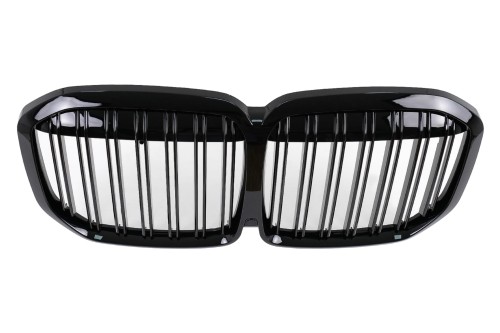 NERKI ATRAPA GRILL BMW X7 G07 (2018-2022) CZARNY POŁYSK DOUBLE