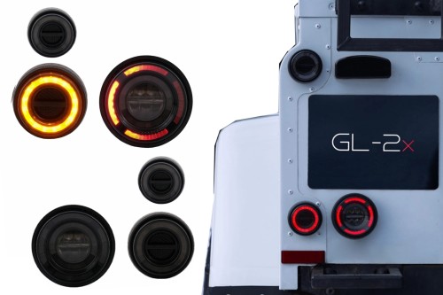 LAMPY TYLNE GLOHH GL-2X LED LAND ROVER DEFENDER L316 (1990-2016) SMOKE