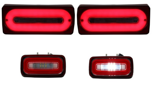 LAMPY TYLNE LED + PRZECIWMGIELNE MERCEDES G KLASA W463 (1989-2015)