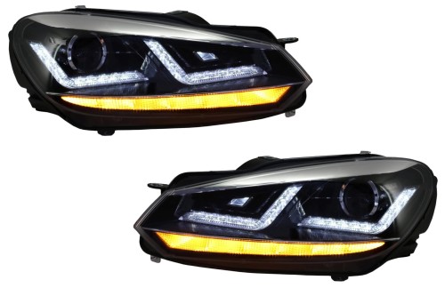 REFLEKTORY LAMPY PRZEDNIE LED VW GOLF 6 VI 08-12 ŚWIATŁA SKRĘTNE