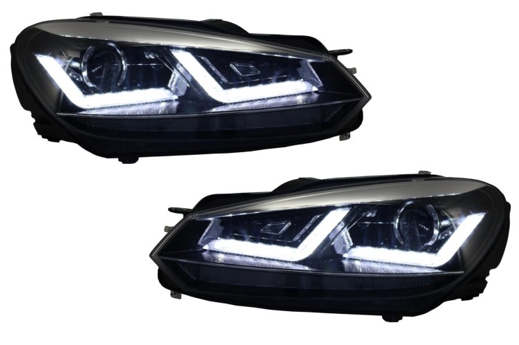 REFLEKTORY LAMPY PRZEDNIE LED VW GOLF 6 VI 08-12 ŚWIATŁA SKRĘTNE