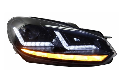 REFLEKTORY LAMPY PRZEDNIE LED VW GOLF 6 VI 08-12 ŚWIATŁA SKRĘTNE