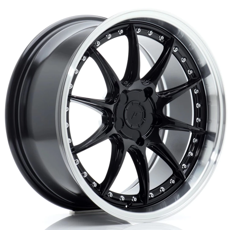JR WHEELS JR41 18X8,5 ET15-35 5H BLANK GLOSSY BLACK W/MACHINED LIP