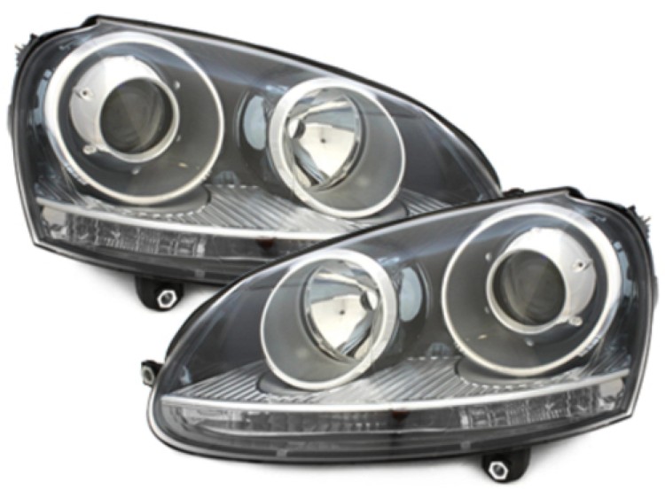 REFLEKTORY LAMPY PRZEDNIE VW GOLF V 5 (03-09) JETTA (03-09) GTI LOOK