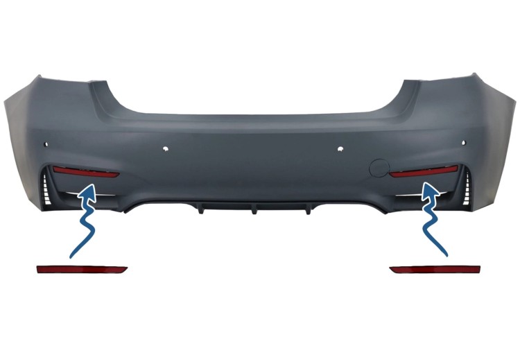 ODBLASKI TYLNEGO ZDERZAKA BMW 3 SERII F30 (2011-2019) ZDERZAK M3 LOOK