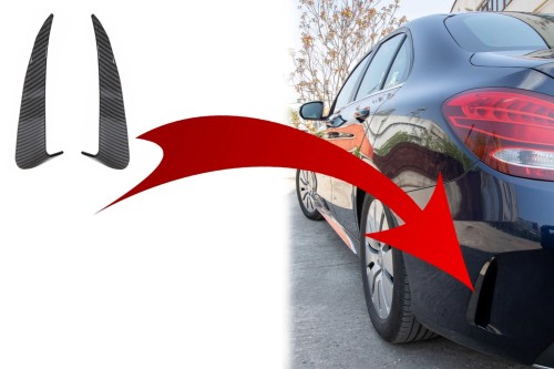 SPLITTERY KSIĘŻYCE TYLNEGO ZDERZAKA MERCEDES C KLASA W205 (2014-2020)