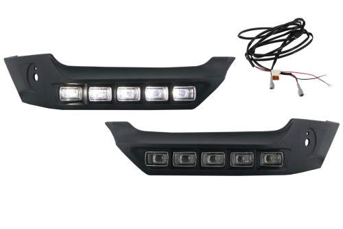 DOKŁADKI PRZEDNIEGO ZDERZAKA SPOILERY Z LED MERCEDES G KLASA W463 (89-17)