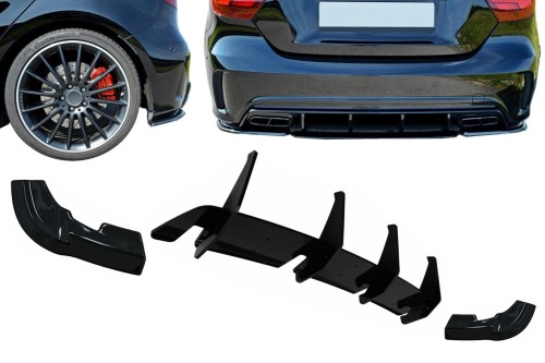 DYFUZOR SPLITTER ZDERZAKA TYLNEGO MERCEDES A KLASA W176 A45 (15-18)