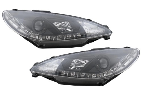 LAMPY PRZEDNIE REFLEKTORY LED DRL PEUGEOT 206 (1998-2002)