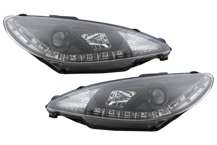 LAMPY PRZEDNIE REFLEKTORY LED DRL PEUGEOT 206 (1998-2002)