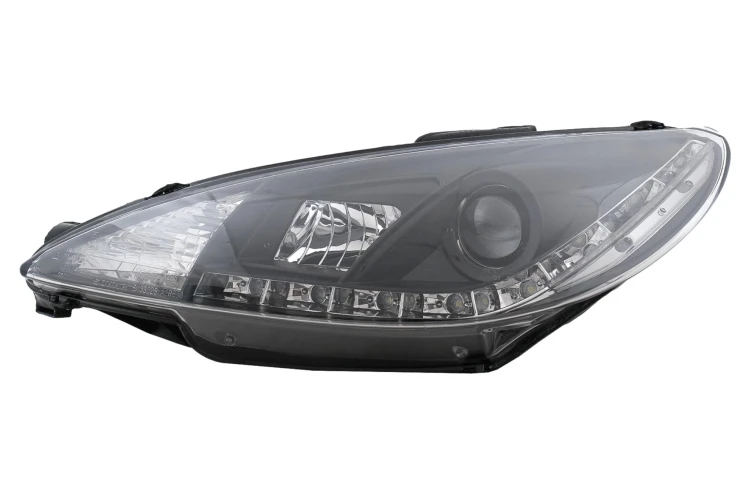 LAMPY PRZEDNIE REFLEKTORY LED DRL PEUGEOT 206 (1998-2002)