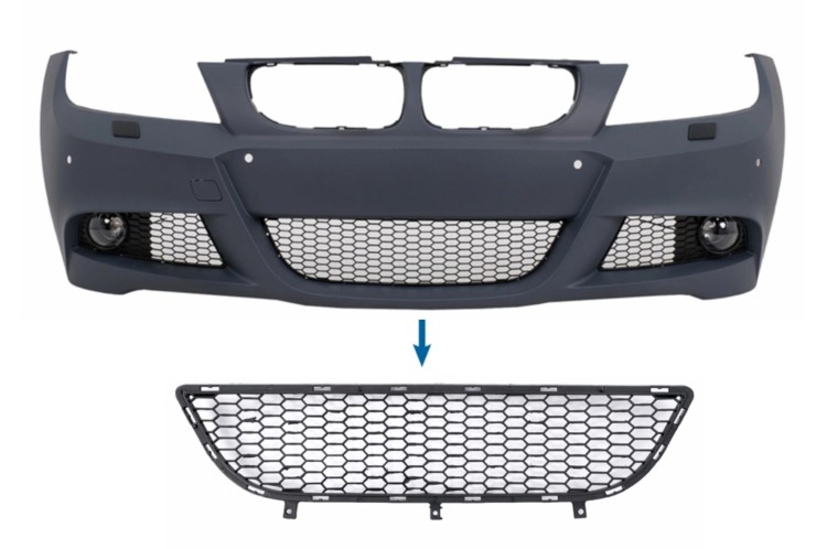 KRATKA ZDERZAKA ŚRODKOWA BMW 3 SERII E90 E91 LCI (2008-2011) M PAKIET