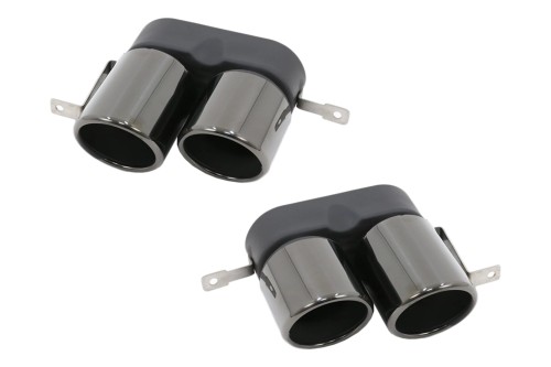 KOŃCÓWKI WYDECHU BMW 3 SERII G20 G21 M3 LOOK PODWÓJNE CZARNY TYTAN