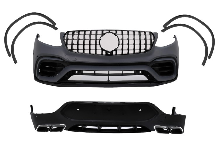 BODY KIT ZDERZAK PRZEDNI TYLNY MERCEDES GLC COUPE C253 15-19) 63 AMG LOOK