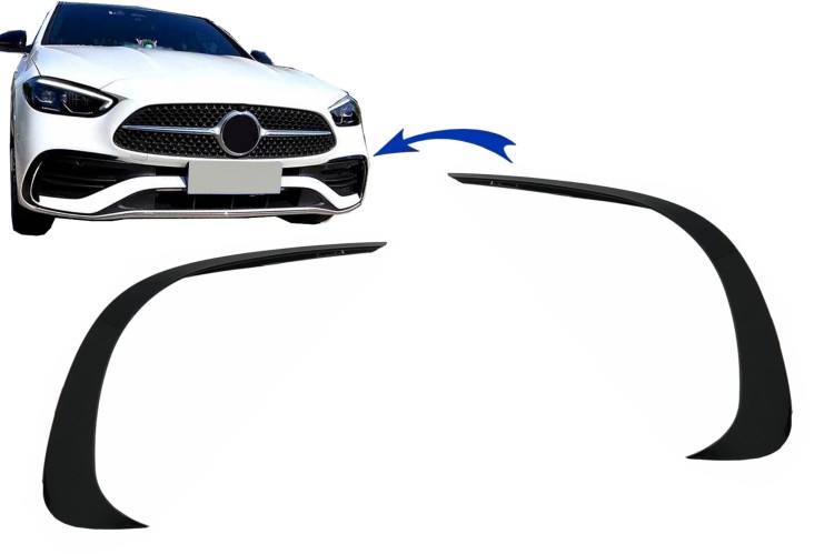 DOKŁADKA SPLITTER ZDERZAK PRZEDNI MERCEDES C KLASA W206 21+ CZARNY POŁYSK