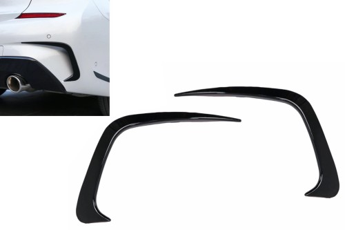 DOKŁADKI TYLNEGO ZDERZAKA BMW 3 SERII G20 G21 M-PAKIET 18+ PIANO BLACK