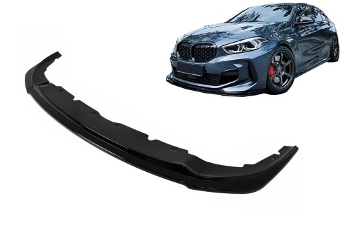 DOKŁADKA PRZEDNIEGO ZDERZAKA BMW 1 SERII F40 M-PAKIET 19+ CZARNY POŁYSK