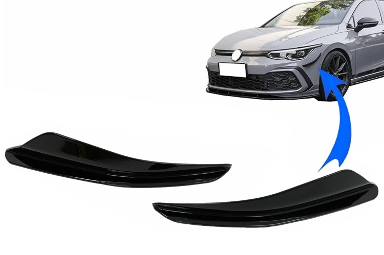 DOKŁADKI ZDERZAKA PRZEDNIEGO VW GOLF 8 MK8 MQB GTI / R-LINE 20+ PIANO BLACK