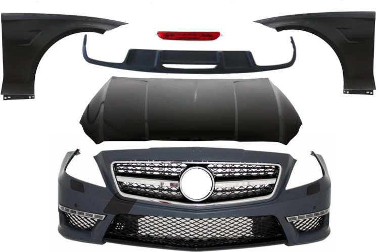 BODY KIT ZDERZAK MASKA BŁOTNIKI MERCEDES CLS W218 C218 11-18 CLS63 AMG LOOK