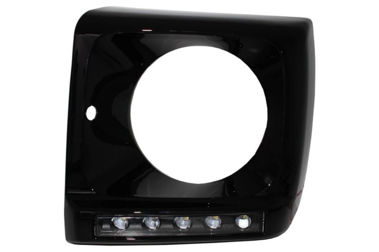 CZARNE OSŁONY REFLEKTORÓW LED DRL MERCEDES G KLASA W463 89-12 G65 DESIGN