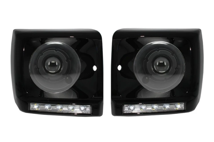 OSŁONY REFLEKTORÓW LED DRL MERCEDES G KLASA W463 89-12 G65 DESIGN