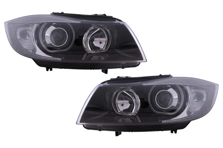 REFLEKTORY LAMPY PRZEDNIE ANGEL EYES BMW 3 SERII E90 E91 (05-11) CZARNE