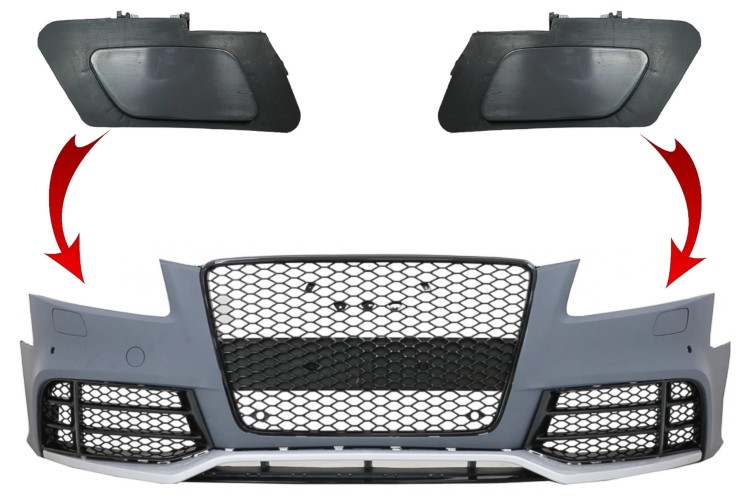 ZAŚLEPKI SPRYSKIWACZY SRA AUDI A5 8T (2008-2016) ZDERZAK RS5 LOOK