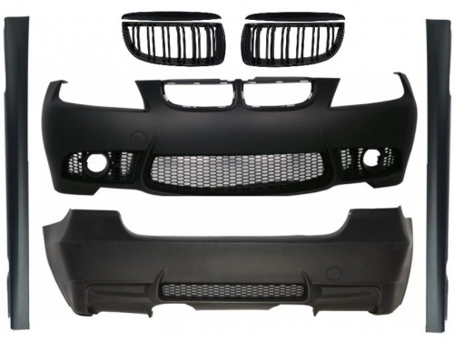 BODY KIT ZDERZAK PRZEDNI TYLNY GRILL PROGI BMW 3 SERII E90 (04-08) M3 LOOK
