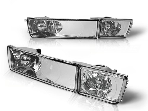 KIERUNKOWSKAZY PRZEDNIE MIGACZE Z PRZECIWMGIELNYM CHROME VW GOLF 3 / VENTO