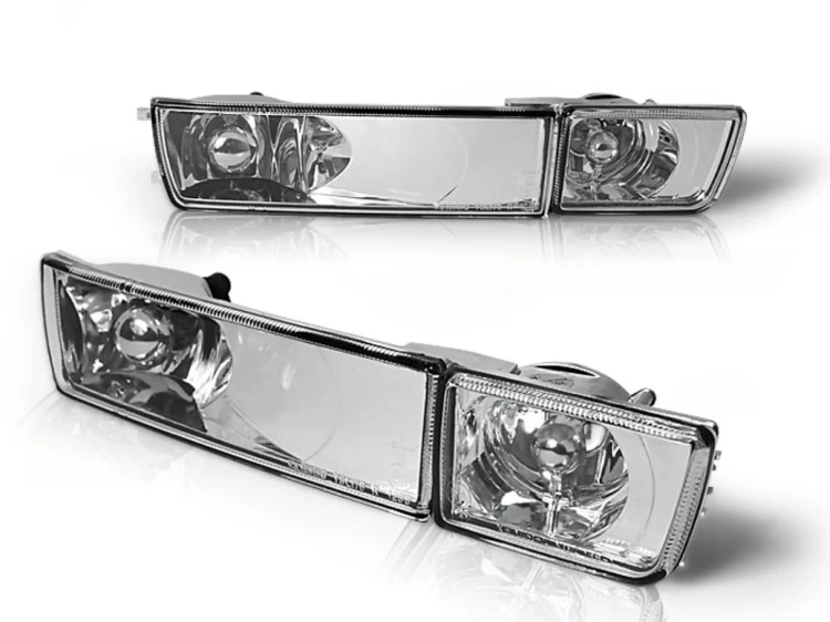 KIERUNKOWSKAZY PRZEDNIE MIGACZE Z PRZECIWMGIELNYM CHROME VW GOLF 3 / VENTO