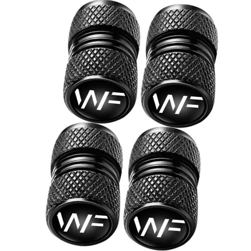 ZESTAW NAKRĘTEK NA WENTYLE WHEELFORCE WF BLACK KOMPLET ALUMINIUM CZARNE