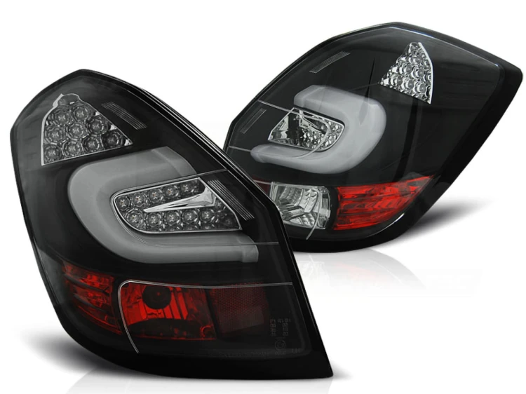LAMPY TYLNE LED BAR LIGHTS BLACK SKODA FABIA II 07- 06.14
