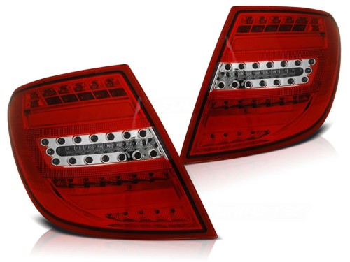 LAMPY TYLNE LED RED WHITE MERCEDES C-KLASA W204 KOMBI 07-10