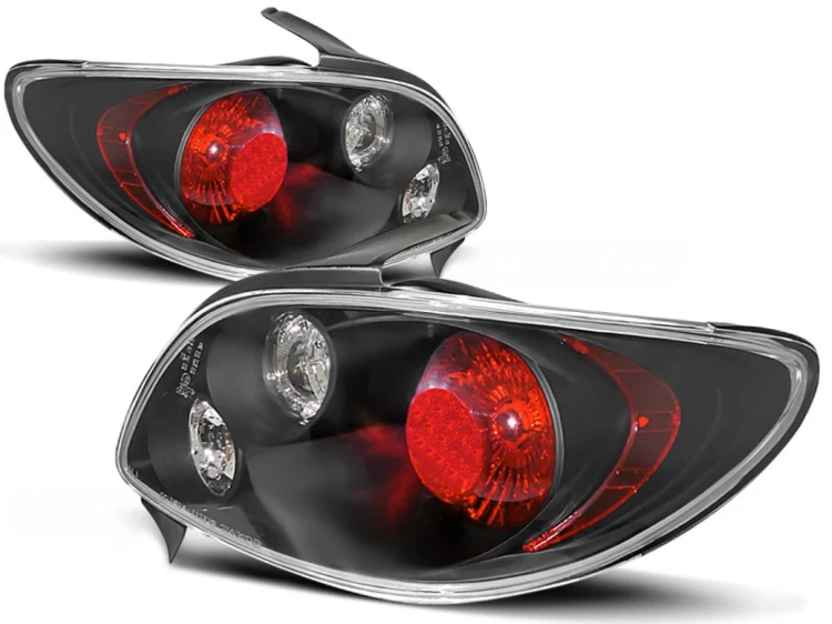 LAMPY TYLNE BLACK PEUGEOT 206 10.98-