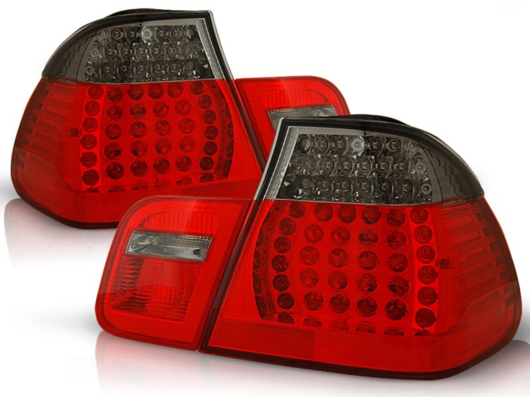 LAMPA TYL KPL BMW 3 E46 1998- SEDAN RED LED DIODY