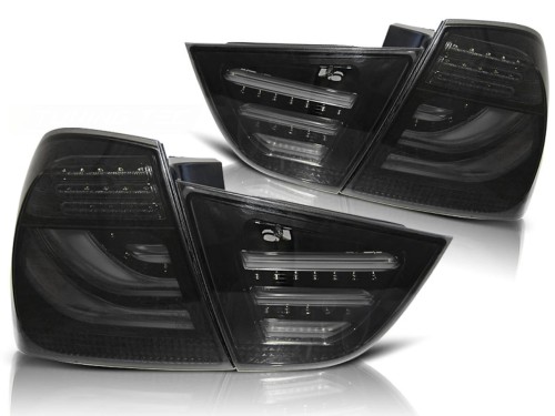 LAMPY TYLNE BMW E90 08-11 LCI SMOKE BLACK LED SEDAN