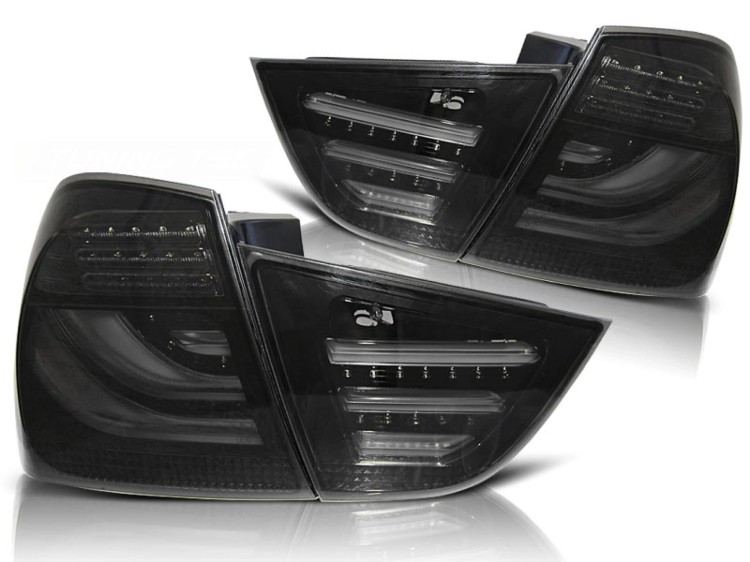 LAMPY TYLNE BMW E90 08-11 LCI SMOKE BLACK LED SEDAN