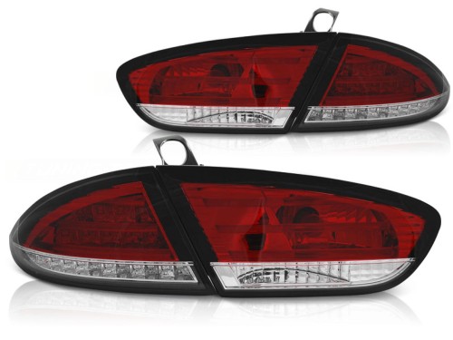 LAMPY TYLNE RED WHITE SEAT LEON 03.09-12 LED
