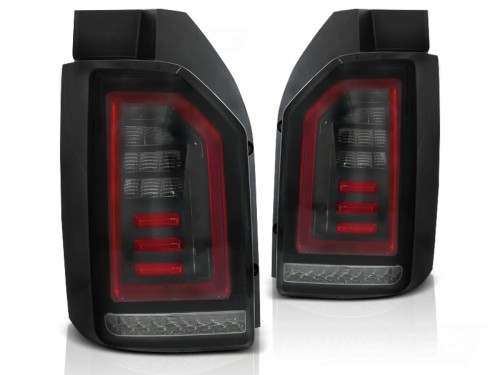 LAMPY TYLNE LED SMOKE BLACK RED VW T6 15-19