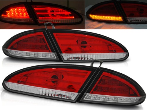 LAMPY TYLNE RED WHITE SEAT LEON 06.05-09 LED