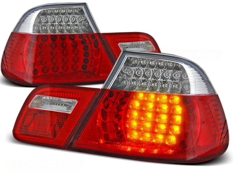 LAMPY TYLNE RED WHITE BMW SERII 3 E46 04.99-03.03 COUPE LED